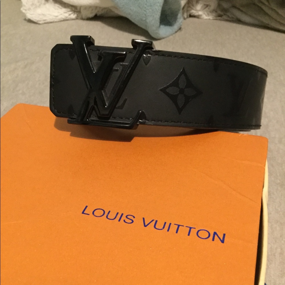 Used Louis Vuitton Black Monogram Belt